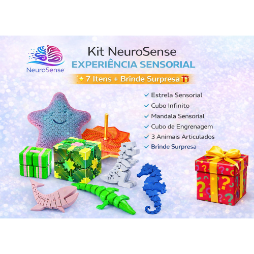 Kit NeuroSense Experiência Sensorial – 7 Itens + Brinde Surpresa Kit NeuroSense Experiência Sensorial – 7 Itens + Brinde Surpresa